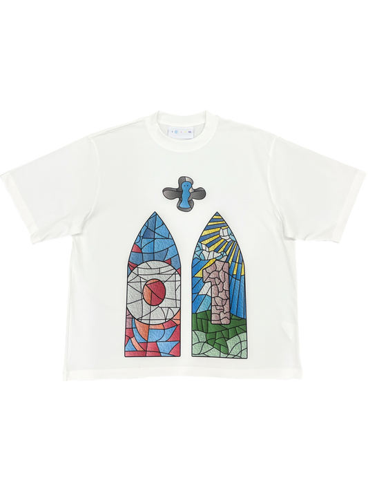 Oddly Shattered White Tee